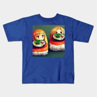 Kawaii Anime Sushi Kids T-Shirt